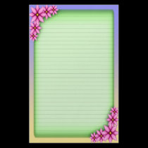 Pink Plumeria, stationery