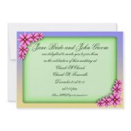 Pink Plumeria Wedding, invitation invitation