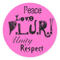 Pink PLUR Sticker by raversparadise Pink PLUR Sticker