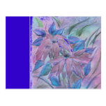 Pink Poinsetta horizontal postcard