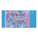 Pink Poinsetta Photo Card photo cards