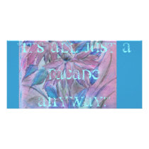 Pink Poinsetta Photo Card