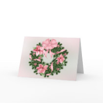Pink Poinsetta Wreath cards