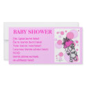 Pink Polk a Dot Poodle Baby Shower photocard