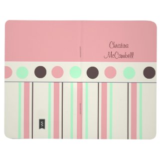 Pink Polka Dot and Stripe Journal