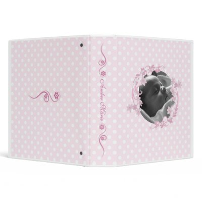 Pink Baby Book on Pink Polka Dot Baby Book Binder From Zazzle Com