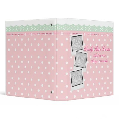 Pink Polka Dot Baby Photo Binder
