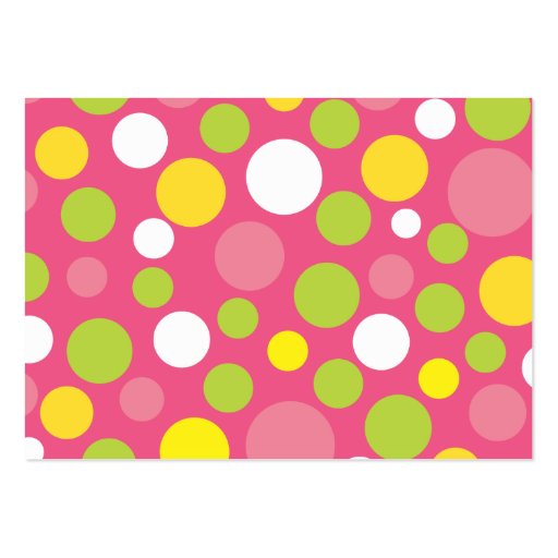 Pink Polka Dot Business Calling Card Business Card Templates (back side)
