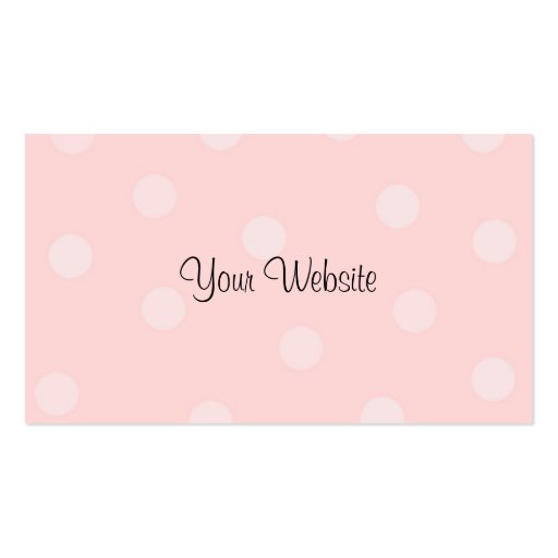Pink Polka Dot Cake Business Card Template (back side)
