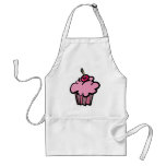 pink polka dot cupcake aprons
