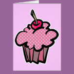 pink polka dot cupcake
