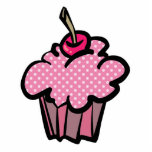 pink polka dot cupcake