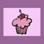 pink polka dot cupcake