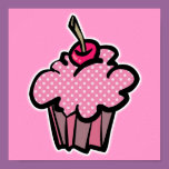 pink polka dot cupcake