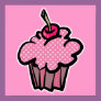 pink polka dot cupcake