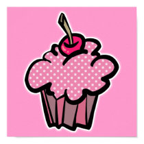 pink polka dot cupcake posters by cupcakewear pink polka dot cupcake posters