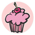 pink polka dot cupcake stickers by cupcakewear pink polka dot cupcake stickers