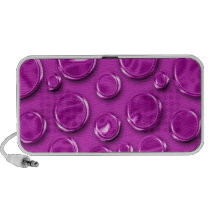 Pink polka dot metal retro speakers