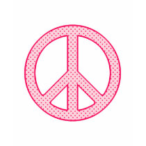Pink Polka Dot Peace t-shirts by designs4you Pink Polka Dot Peace t-shirts