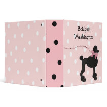 Pink Polka Dot Poodle Album Binder by DizzyDebbie Pink Polka Dot Poodle Album Binder