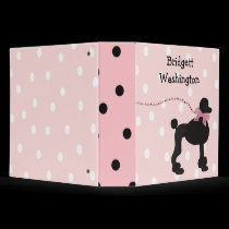 Pink Polka Dot Poodle Album Binder