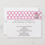 Pink Polka Dot Pram Baby Shower Invitation invitation