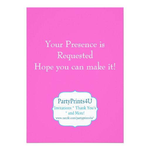 Pink Polka Dot Princess Birthday Party Custom Announcements