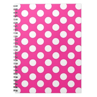 Pink Polka Dot Spiral Notebook