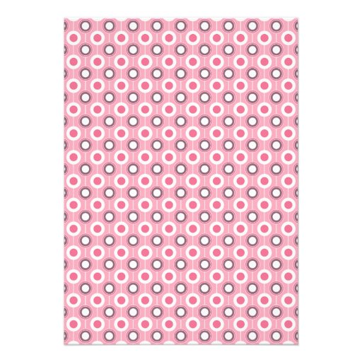Pink Polka Dots and Butterfly Invitation Card