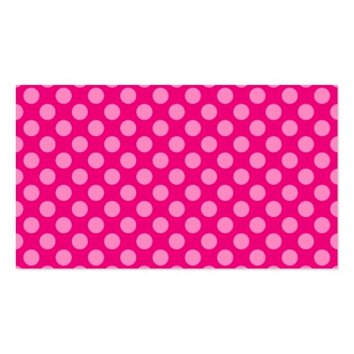 Pink Polka Dots Business Card (front side)