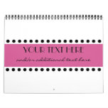 Pink Polka Dots Calendar