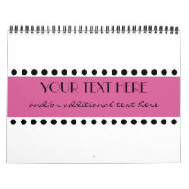Pink Polka Dots Calendar