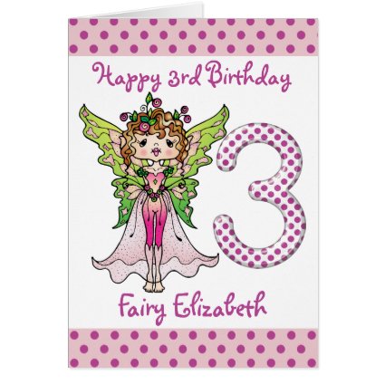 Pink Polka Dots Fairy Princess 3rd Birthday