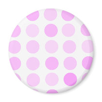 Pink Polka Dots magnets