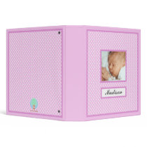 Pink Polka Dots New Baby Book Binder binders