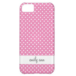 Pink Polka Dots Pattern Case For iPhone 5C