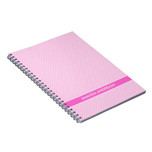 Pink Polka Dots Personalized Notebook / Journal