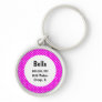 Pink Polka Dots Pet Identification Tag Key Chain