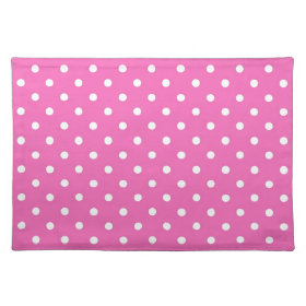 pink polka dots placemat