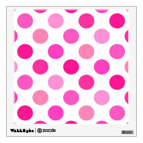 Pink Polka Dots Wall Skin