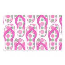 Pink polka dotted flip flop design stickers