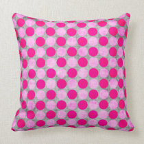 Pink Polka Dotted Pillow pillows