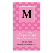 Pink Polka Mommy Card Business Cards