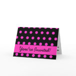Pink Polkadot multi-use invitation Card