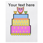 Pink polkadot owl cake flyers