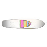 Pink polkadot owl cake skateboards