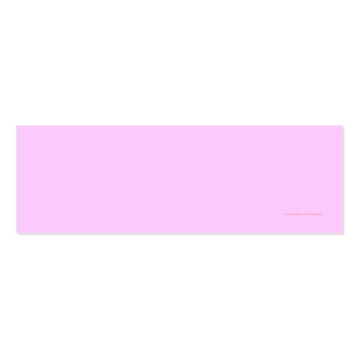 Pink Polkadot Profile Card Business Cards (back side)
