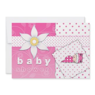 Pink Polkadots and Cuteness Baby Shower Invitation invitation