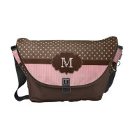 Pink polkadots monogram Rickshaw messenger bag rickshawmessengerbag