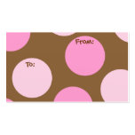 Pink Polks Dots Gift Tags Business Cards